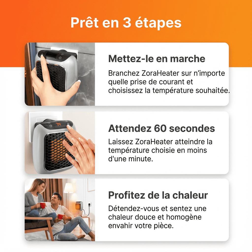 ZoraHeater™ – Chauffage Électrique Mural Compact