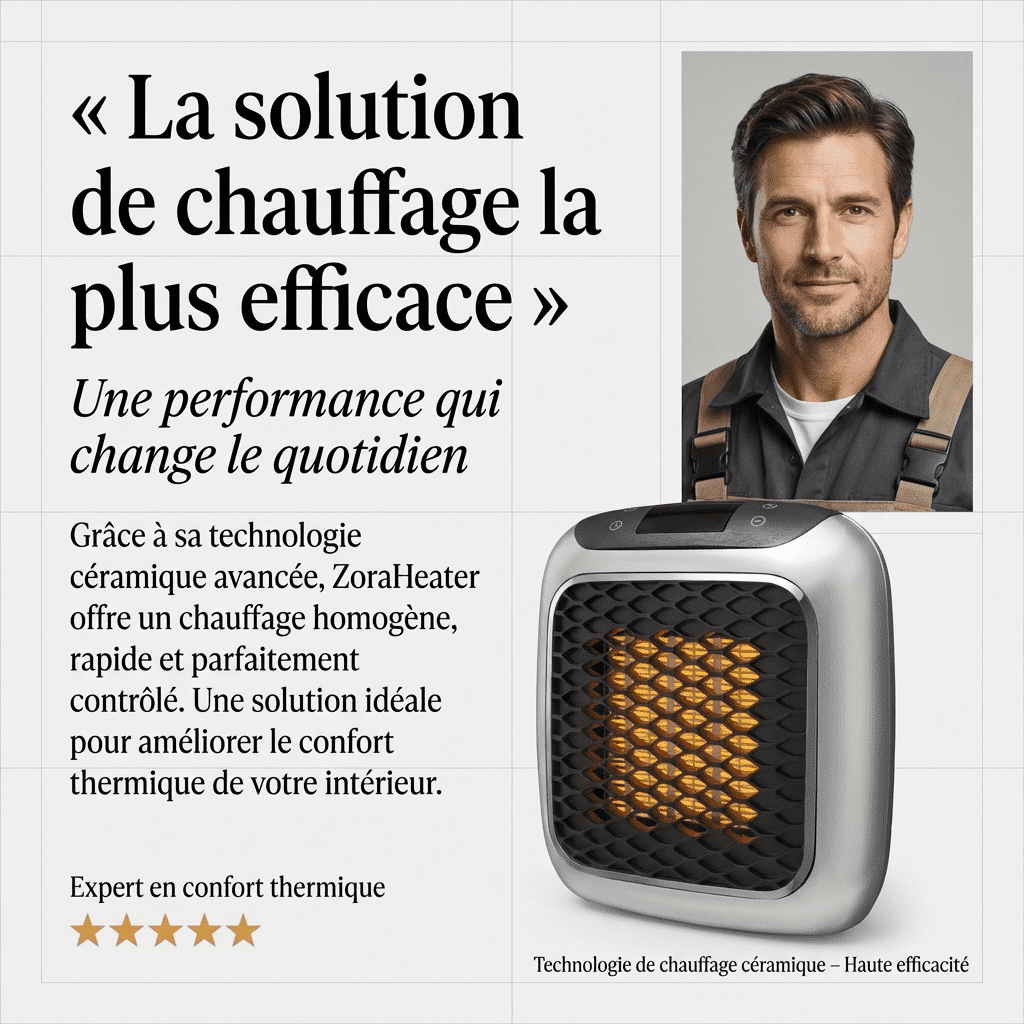 ZoraHeater™ – Chauffage Électrique Mural Compact