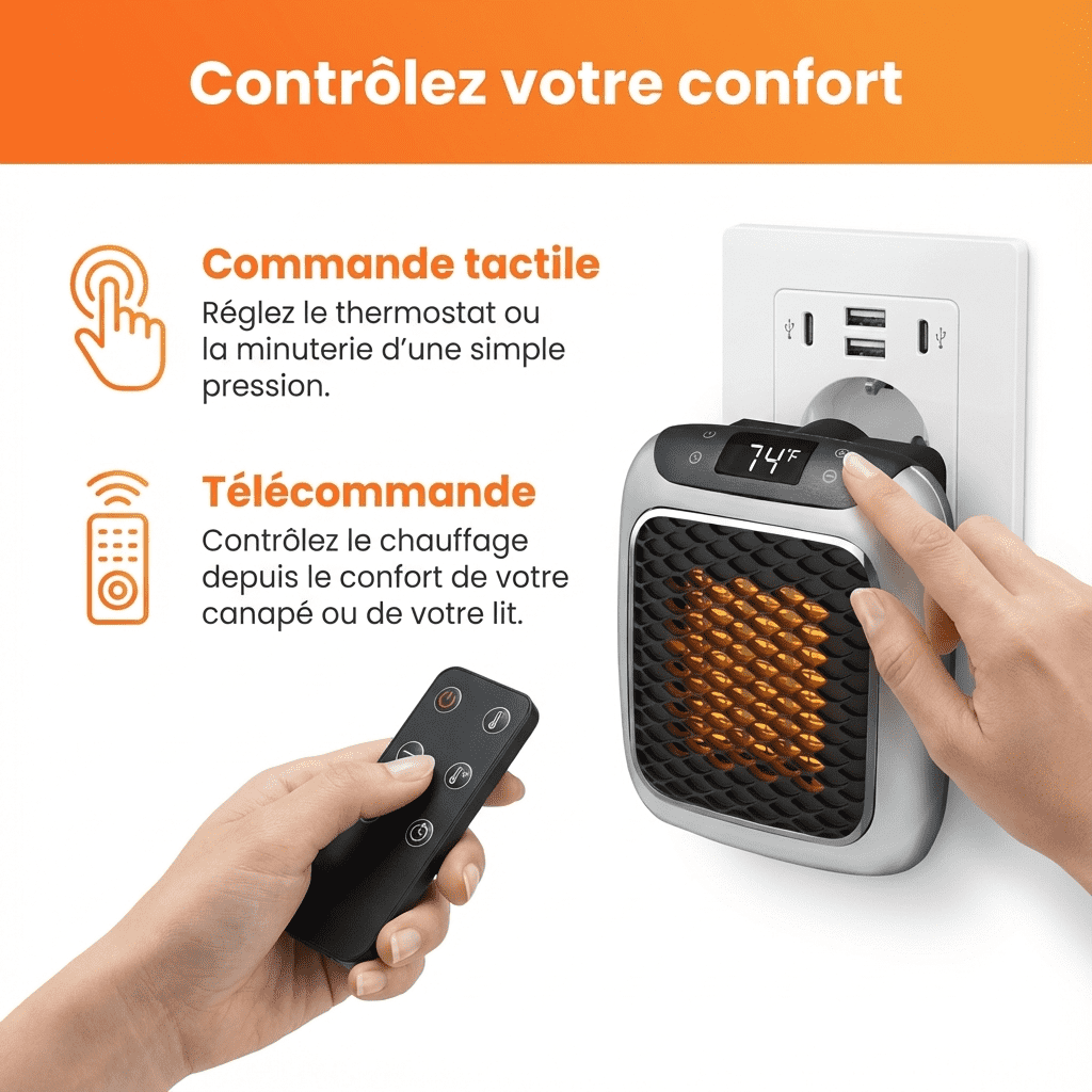 ZoraHeater™ – Chauffage Électrique Mural Compact